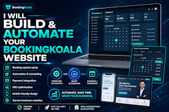 build and automate your bookingkoala website with booking system setup