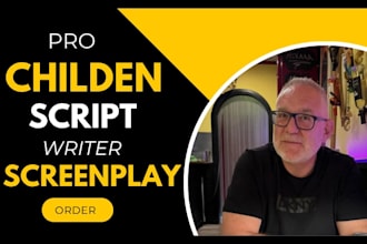 write, adapt children book to screenplay, scripts for youtube theatre TV series
