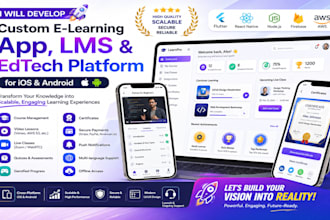 develop custom e learning app, lms, edtech apps, gamification, online course app