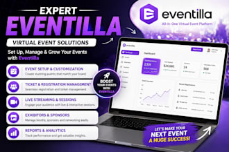 create and set up your eventilla event page for ticket sales and registrations