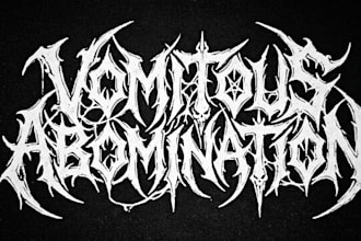 make a black metal and death metal logo