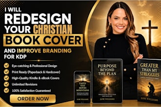 help to redesign your christian book cover, kindle, ebook, and print ready
