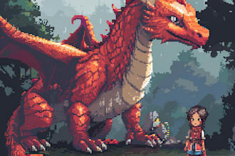 draw detailed pixel art character