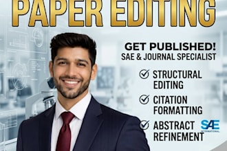 edit and format research papers and technical abstracts