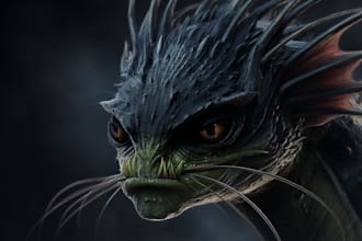 create unique creature monster design and character design