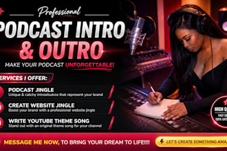record female vocal for custom song outro music intro music jingle theme songs