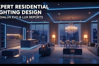 do residential lighting design and 2d to 3d in dialux