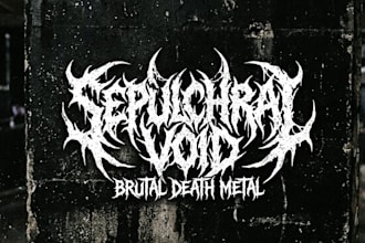 create a metal or death metal music logo