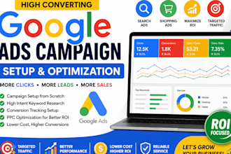 setup google ads ppc ads campaign tracking and optimization service
