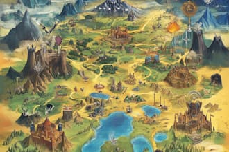 design awesome character dnd rpg fantasy cartoon art and map