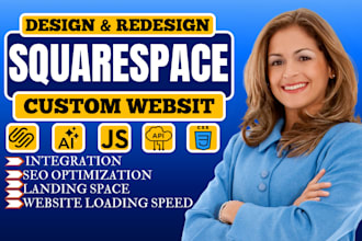 design modern squarespace website and landing page