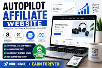 build autopillot amazon affilate website with clickbank and meta ads