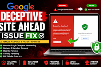 fix google deceptive site ahead and remove wordpress malware