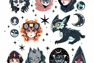 make a character based sticker pack