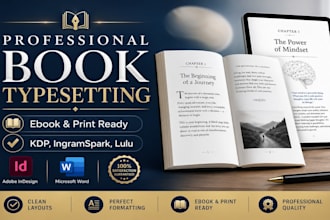 do professional ebook typesetting, book formatting, and layout design