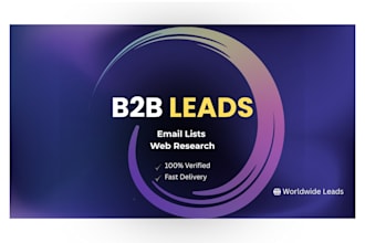 do b2b lead generation, email list building and web research
