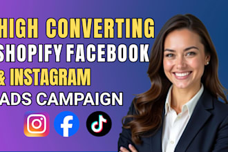 set up and manage shopify facebook instagram tiktok ads for sales growth