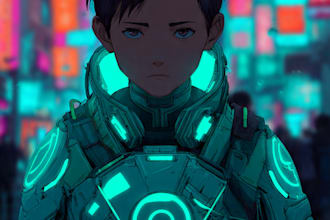 design anime character , cyberpunk character
