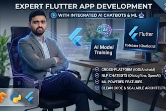 develop flutter apps with ai chatbots and machine learning