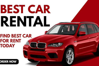 design car ad, car price list, auto wash flyer