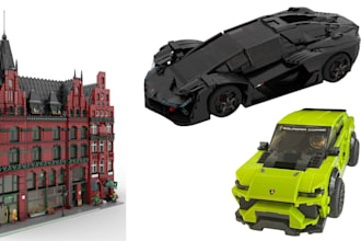 do 3d lego house, speed champion car set, with xml partlist and pdf instructions