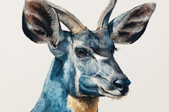 draw realistic animal illustration in watercolor