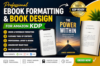 professional ebook formatting and book design for amazon kdp