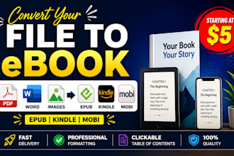 do convert PDF, word, or images into a professional ebook