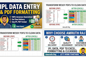 do perfect data entry and PDF formatting