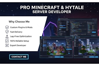 develop hytale plugin server mods minecraft model server optimization and setup