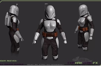 design wearable 3d cosplay armor, helmet and mask stl for 3d printing