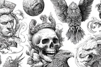 hand drawn custom tattoo
