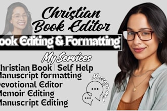 edit christian novel line editing, proofread self help memoir manuscript