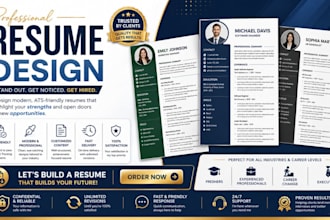 design professional resumes and cvs with polished formatting