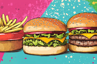 food pop art of your food pop art