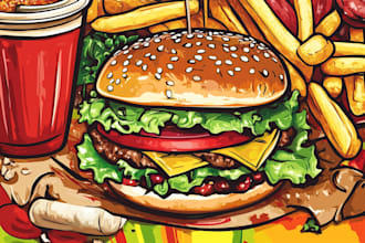 food pop art of your food pop art