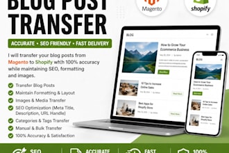 do transfer blog post from magento to shopify