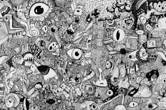 create clean and unique doodle art designs