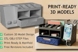 design 3d models for 3d printing and product prototyping
