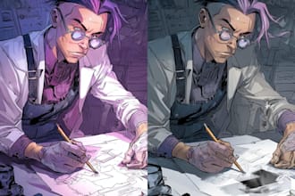 draw special comic illustration or graphic novel