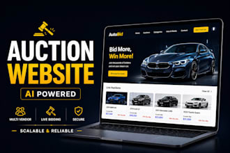 build multi vendor auction website with ai features