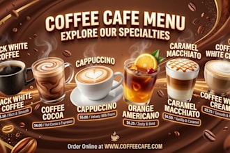 design food menu card