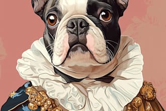custom pet portrait, dog portrait, cat portrait