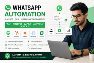 build whatsapp wati aisensy interaki manychat zoko kommo hubspot automation