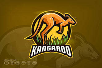 do modern custom professional kangaroo logo