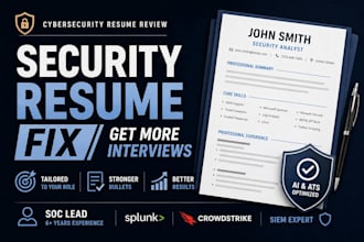 review and improve your cybersecurity or IT resume
