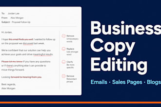 proofread and edit your business emails, sales copy, and blog posts