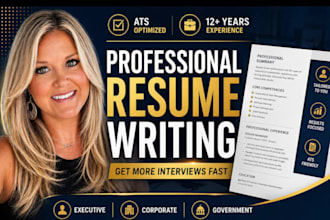 write an ats optimized resume for corporate, executive, and government jobs