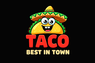 make eye catching taco food logo with unlimited revision