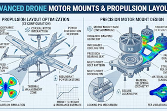 design advanced drone motor mounts and propulsion layouts